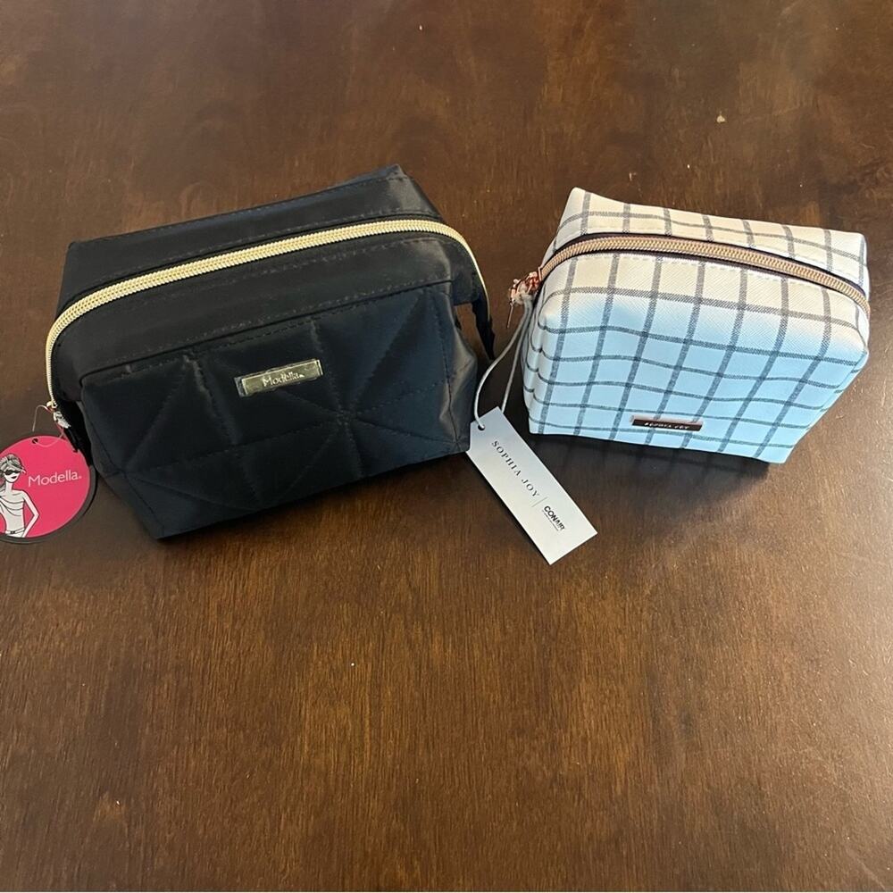 NWT Conair Sophia Joy & Modella Cosmetic Bags Lot of 2 Small